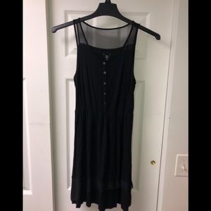 Knee length black dress